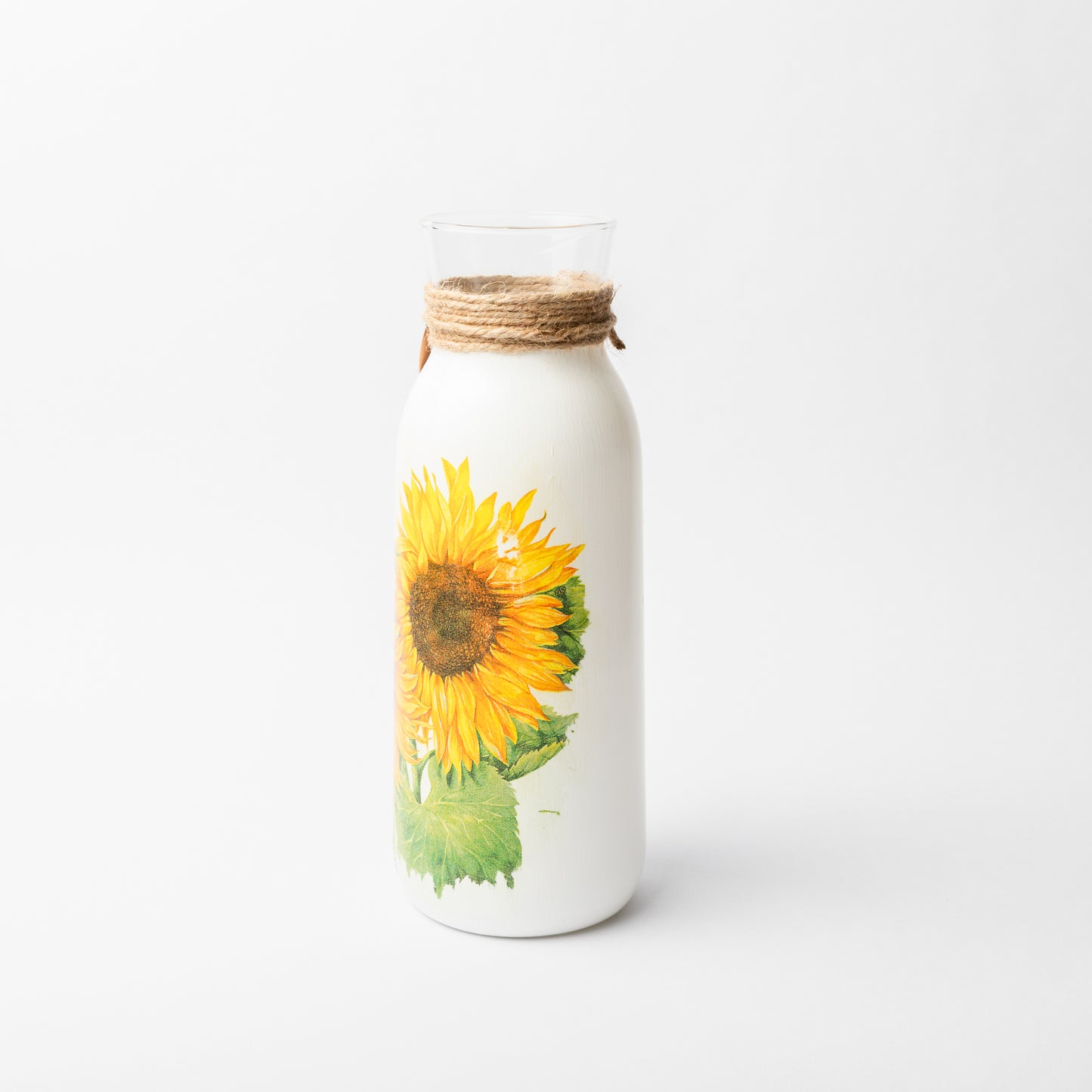 Sunflower glass vase