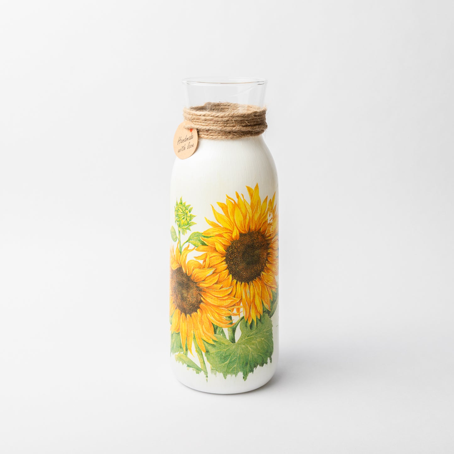 Sunflower glass vase