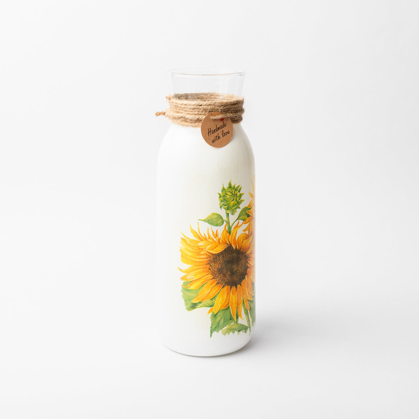 Sunflower glass vase