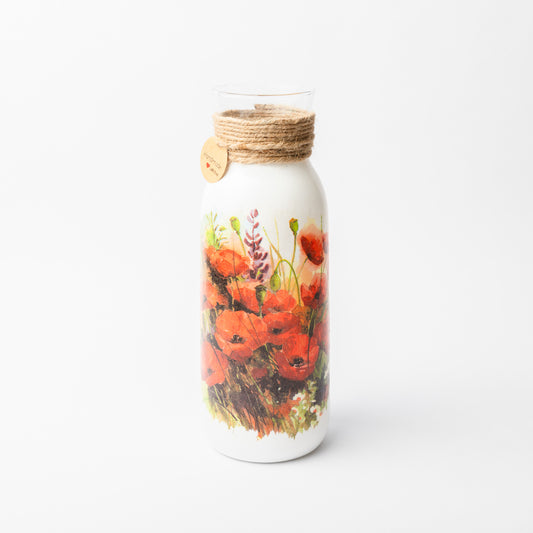 Poppy glass vases